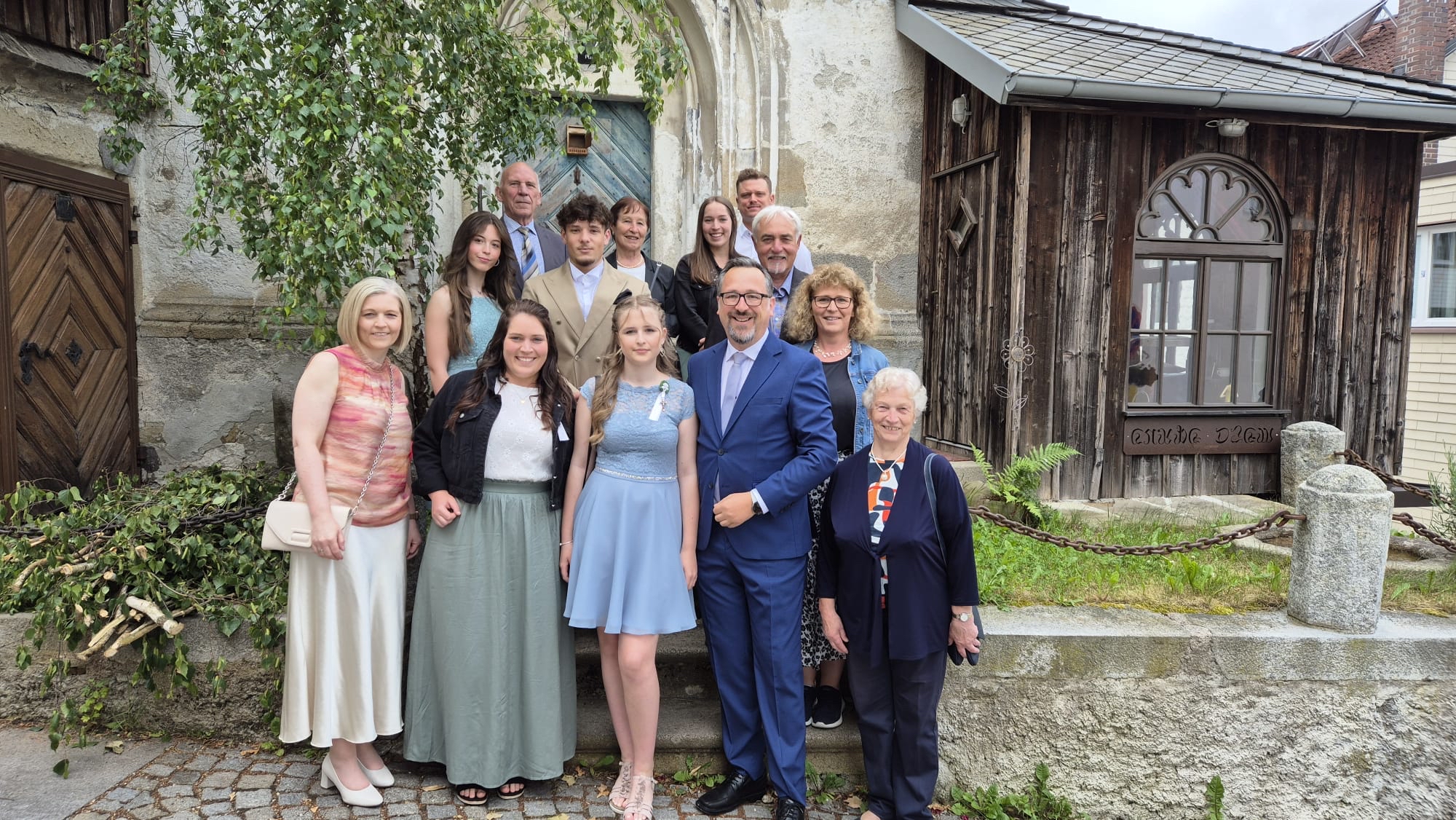 Firmbild mit meiner Familie